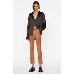 FRAME le high straight coated jean in latte